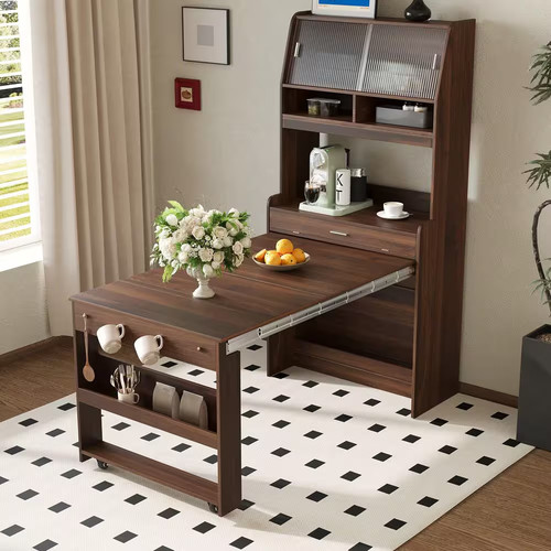 Walnut wood buffet - walnut,