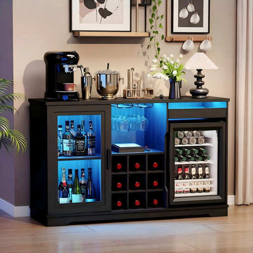 Coffee bar cabinet with - coffee,